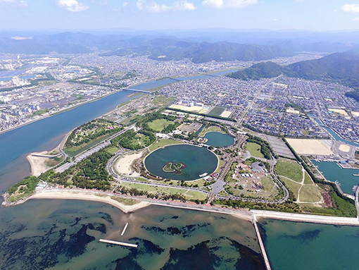海浜エリアの再整備計画が公表された赤穂海浜公園＝兵庫県提供