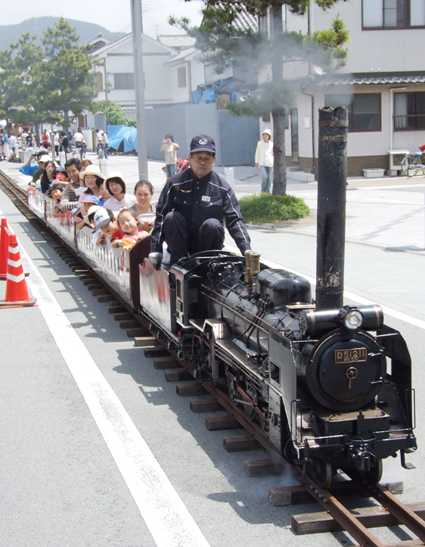 子どもたちに大人気だったミニ蒸気機関車