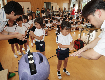 あけぼの幼稚園で行われた手洗い講習会
