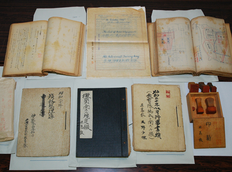 非核平和展で紹介される赤穂陸軍高射教育隊の資料