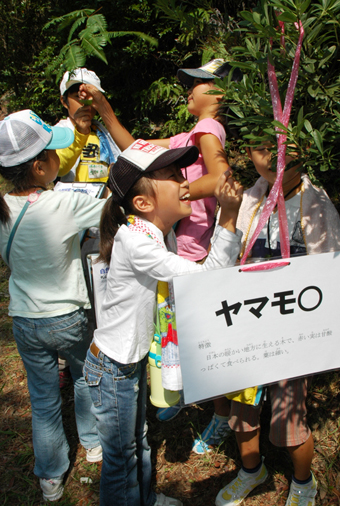 自然豊かな国立公園の環境を活かして行われたポイントラリー