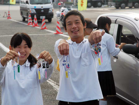有年中生徒が行った交通安全キャンペーン