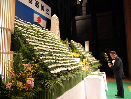 赤穂市主催で行われた戦没者追悼式