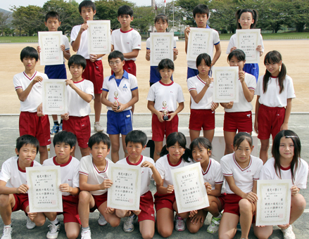 第9回赤穂市小学リレーカーニバルの各種目優勝者