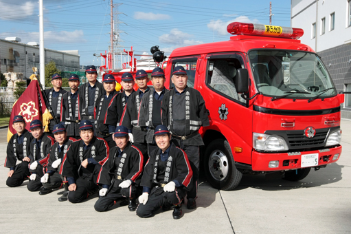 第5分団に新配備された消防ポンプ自動車