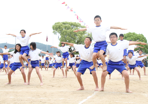 1学期に行われた赤穂小の運動会