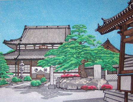 板院展で5年連続入選した竹田忍さんの作品「播州赤穂 花岳寺」