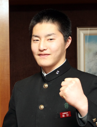 全国スポーツ少年団剣道交流大会での活躍を誓う藤野貴大選手
