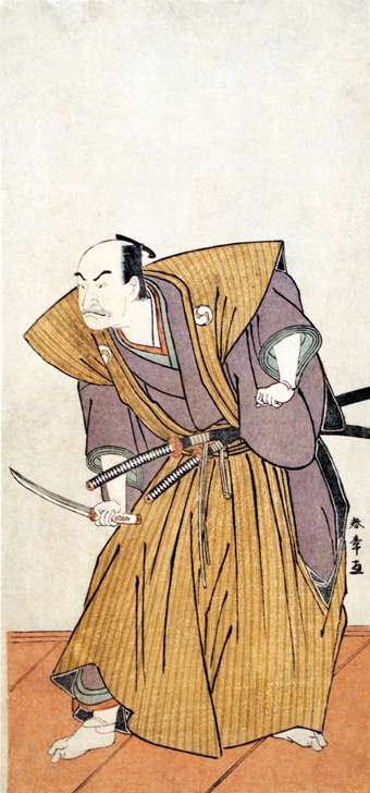勝川春章画「初代中村仲蔵の大星由良之助」
