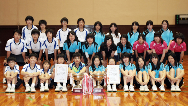 団体戦で男女とも優勝した赤穂