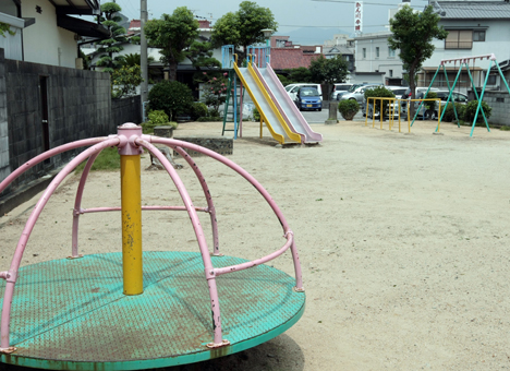 暴行の現場となった公園