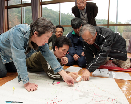 一時避難場所を見直した大津地区の検討会