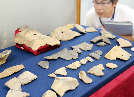 「有年牟礼・井田遺跡」から出土した縄文後期の土器片