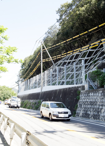 全区間で落石防護工事が完了した高取峠