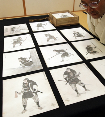 長安雅山が描いた「赤穂義士像画」