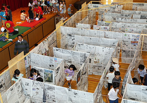 巨大迷路が出現した「げんこつチャレンジ大会」