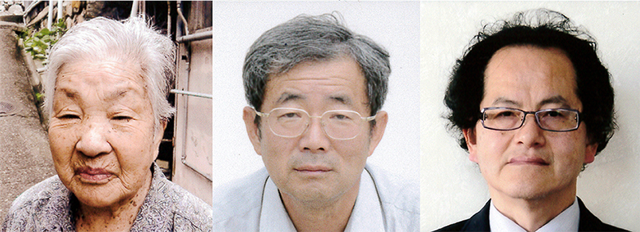 第50回姫路文化賞で赤穂市関係分で受賞する=左から=阪口キリヱさん、宮崎素一さん、山本雅也さん