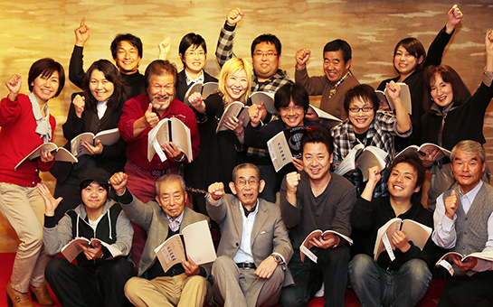 オーディオドラマ「大石内蔵助」の上演へ意気上がる出演者とスタッフ