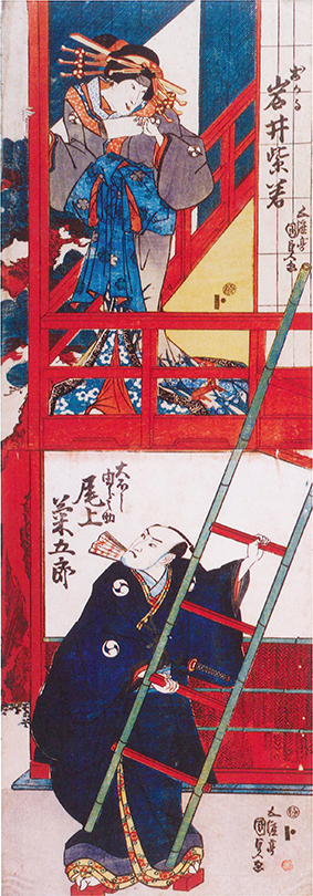 特別展「歌川国貞の忠臣蔵浮世絵」展示作品の一例