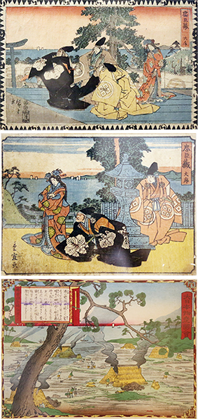 上から=初代、2代、3代の作品