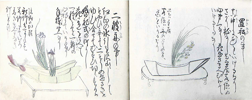 『源氏活花書院向切紙伝』千葉龍卜筆(明源寺蔵)
