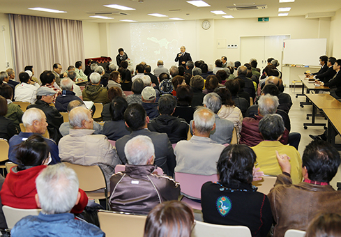 御崎メガソーラー建設計画について行われた住民説明会