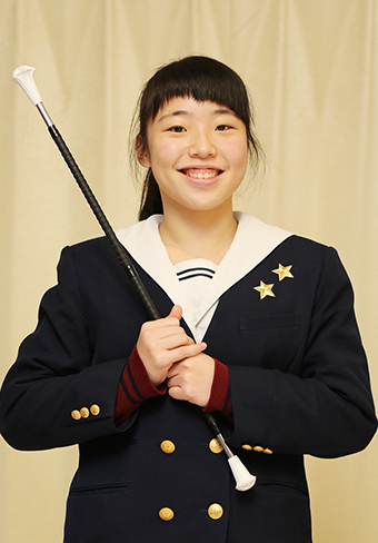 バトントワーリング全国大会に3年連続で出場する就実高3年の山下美優さん