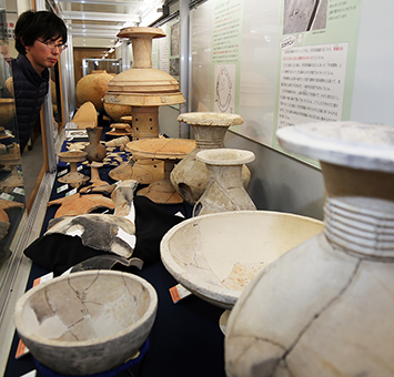 弥生時代の墳墓の変遷を見ることができる有年考古館の特別展