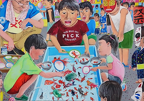 受賞作「大きい金魚すくったぞ!」