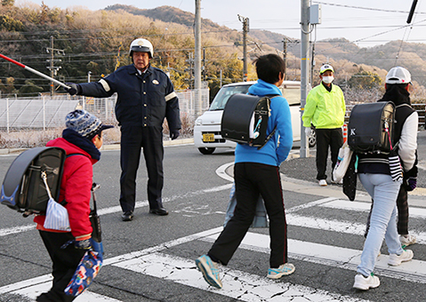 有年地区で実施された地域安全見守り活動