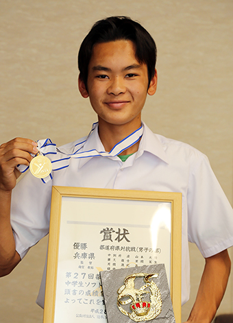 念願の全国優勝を果たした高田錬君