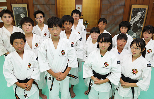全国中学生少林寺拳法大会への出場が10年連続となる赤穂スポーツ少年団