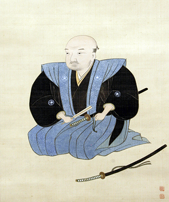 赤穂市立歴史博物館蔵の山鹿素行画像=部分