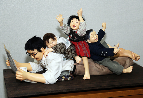 展示作品の一つ「父さんの背中」