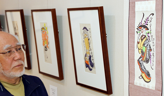 軽妙でユーモアのある作品が並ぶ大津絵展