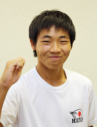 男子100メートルで全国大会に出場する圓尾優斗君