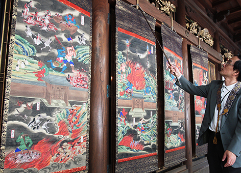 4月29日に一般公開される誓教寺の「三界六道図絵」