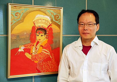 画業35周年を記念して故郷の赤穂で個展を開く後藤仁氏