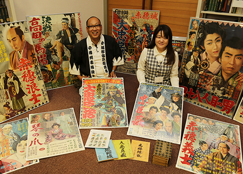 矢野英樹さんから寄贈された忠臣蔵映画ポスター