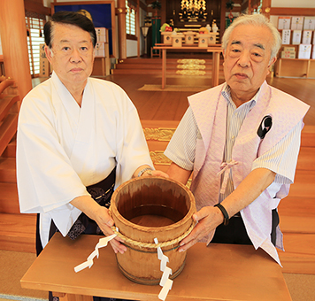 「土用丑の日」に供えられた坂越浦の海水