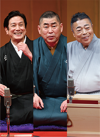 好演が期待される桂南光(中)、桂塩鯛(右)、桂米團治(左)