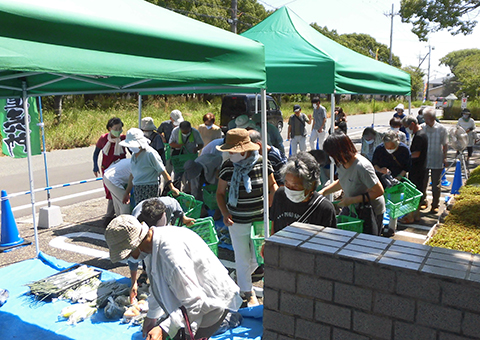 前回の農産市の様子