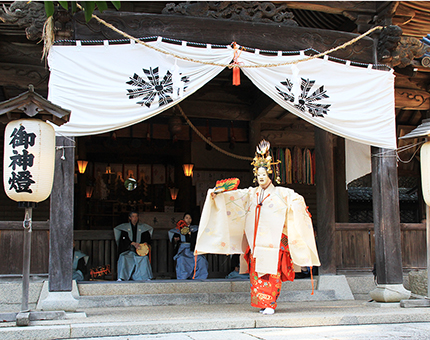 坂越・大避神社で行われた能楽奉納