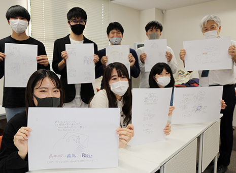 実習での学びを基に難病理解をテーマにした短編漫画を描いた中村剛クラスのみなさん