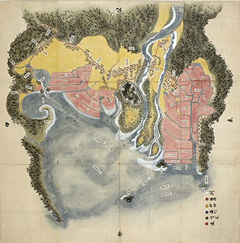 天明6年(1786)の「赤穂沖付洲新開場絵図」=前川良継氏蔵