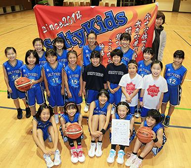 県選手権初勝利を目指すソルティキッズ女子チーム