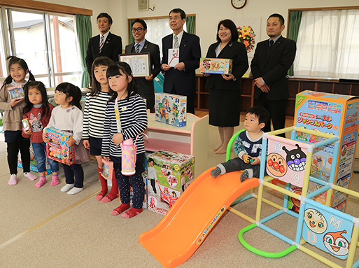 赤穂青年会議所から市に寄贈された玩具類