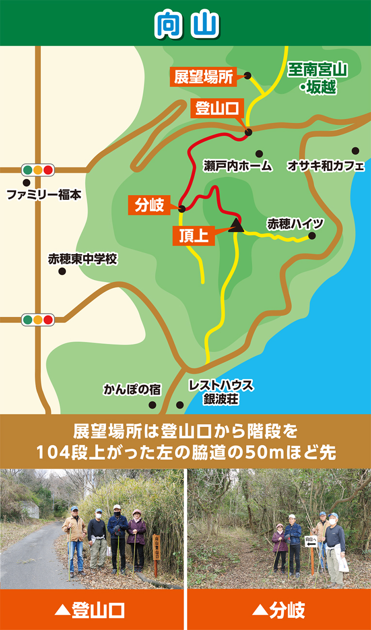 向山のルートマップ
