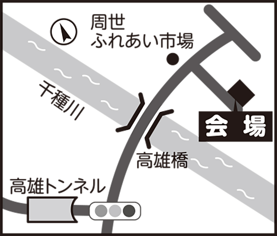 黒枝豆直売会の会場地図
