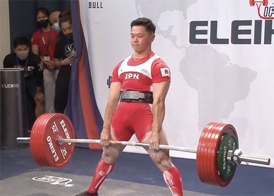 優勝を決めたデッドリフト2回目の試技